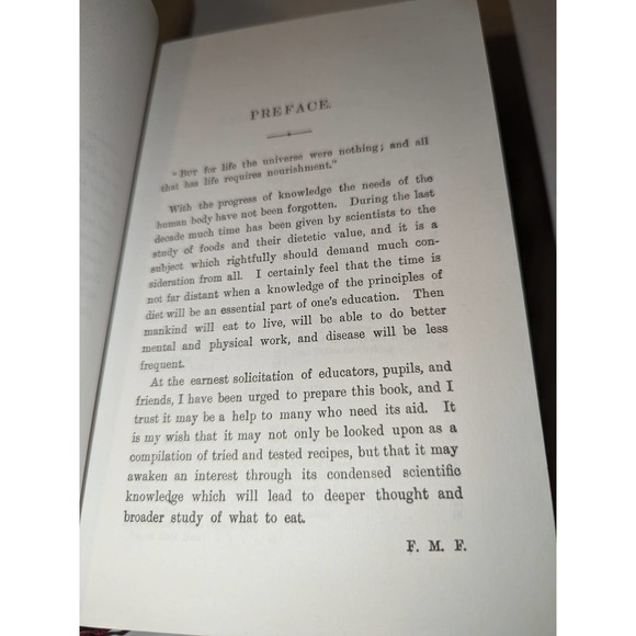 Vtg The Original Fannie Farmer 1896 Cook Book Boston Cooking School Ottenheimer - Picture 6 of 12